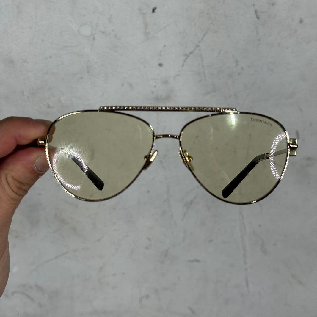 Tiffany & Co Crystal Aviator Sunglasses