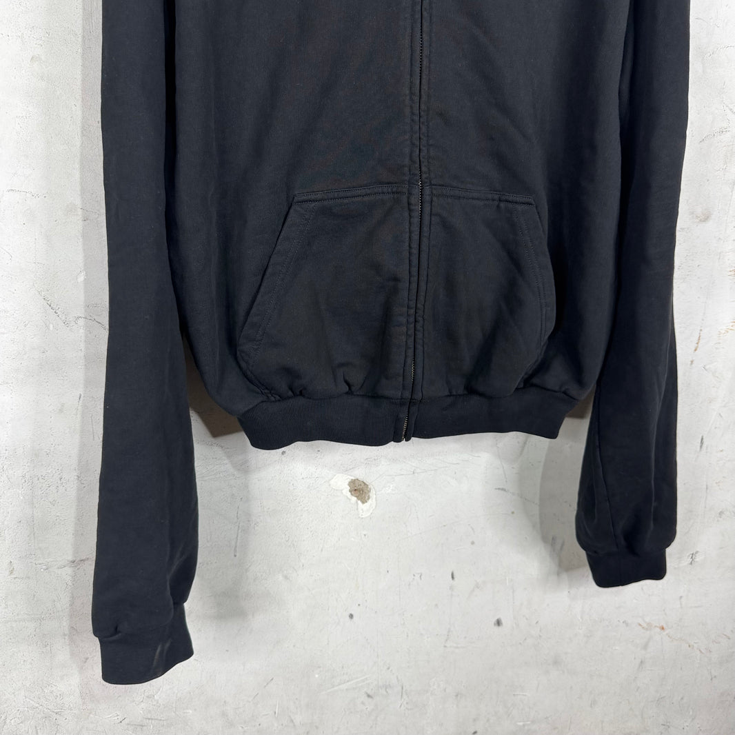 Balenciaga Shrunken Tab Logo Zip Hoodie