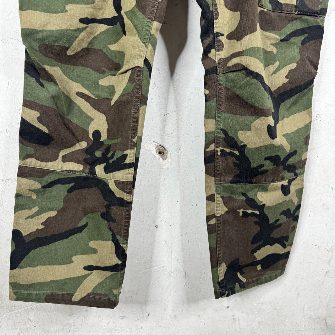 Balenciaga Slim Green Camo Cargo Pants