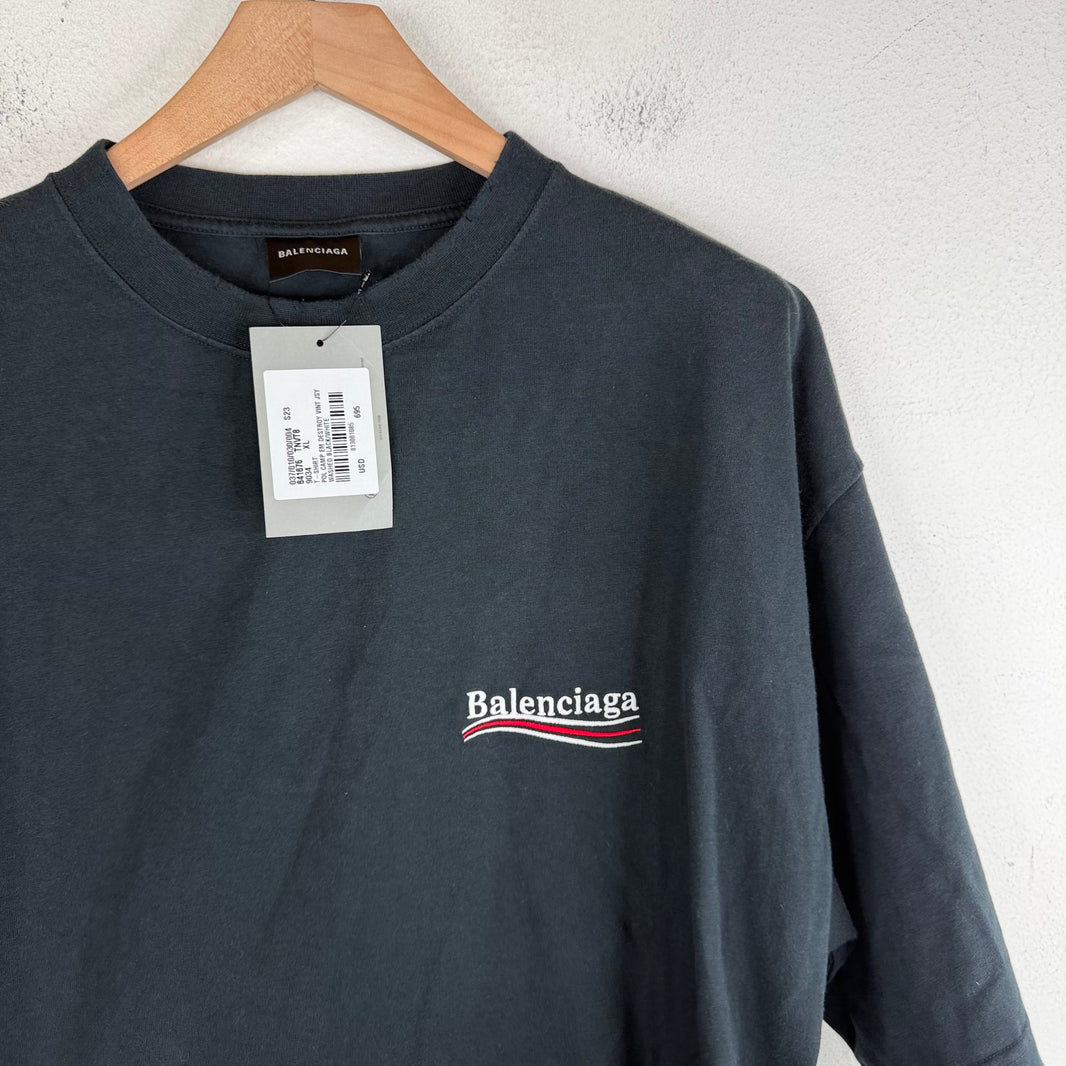 Balenciaga Embroidered Campaign Logo T-Shirt