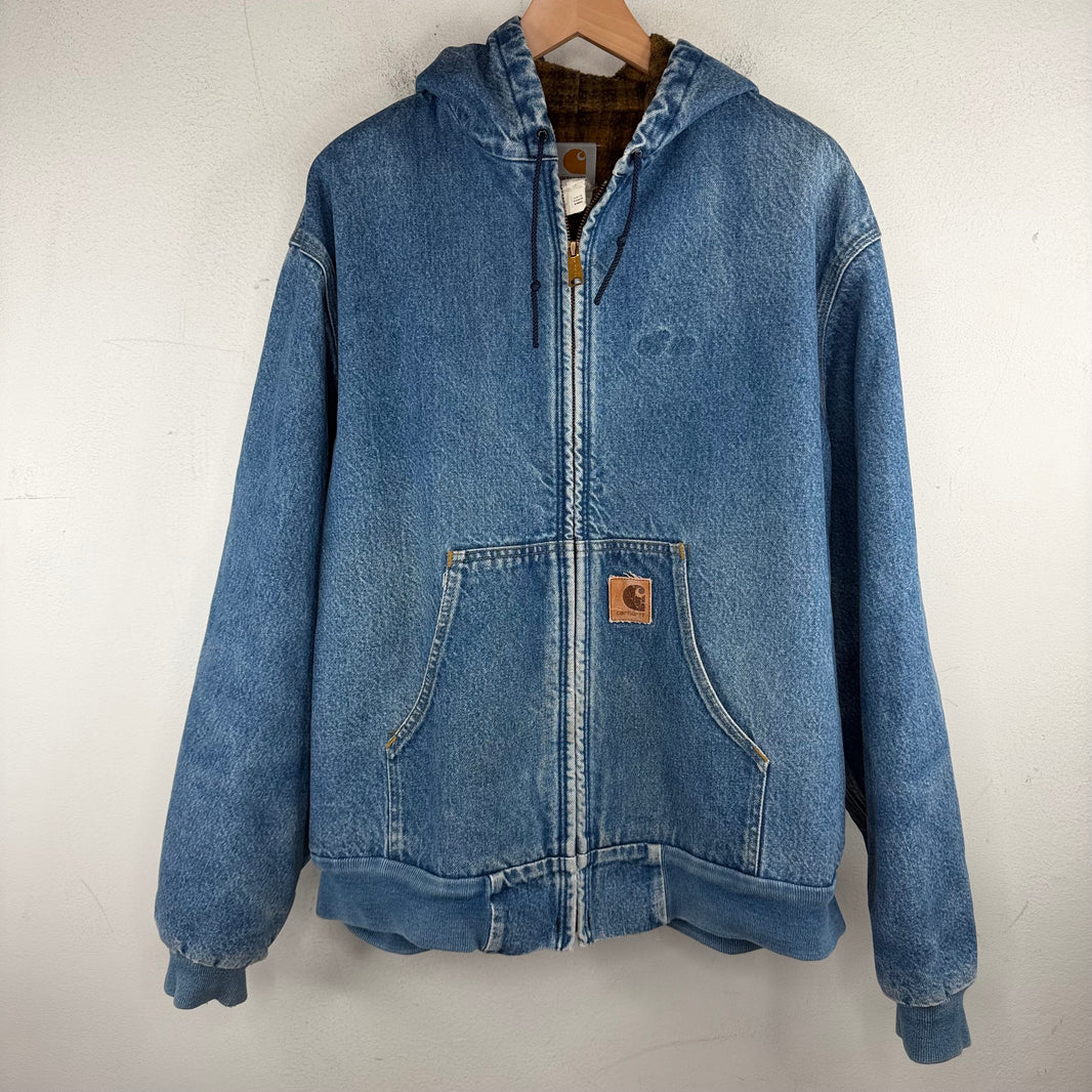 Vintage Carhartt Denim Hooded Jacket