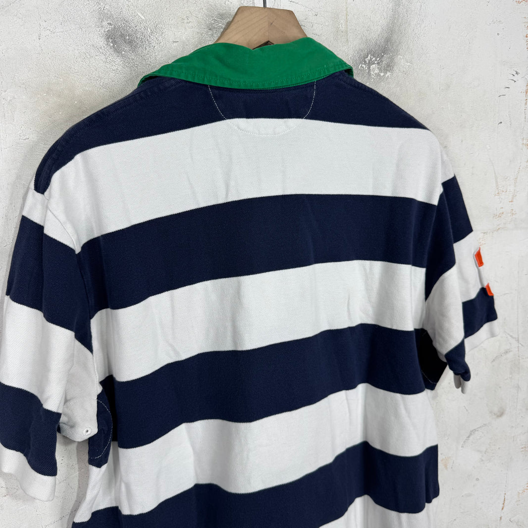 Ralph Lauren Striped Orange Big Pony Polo