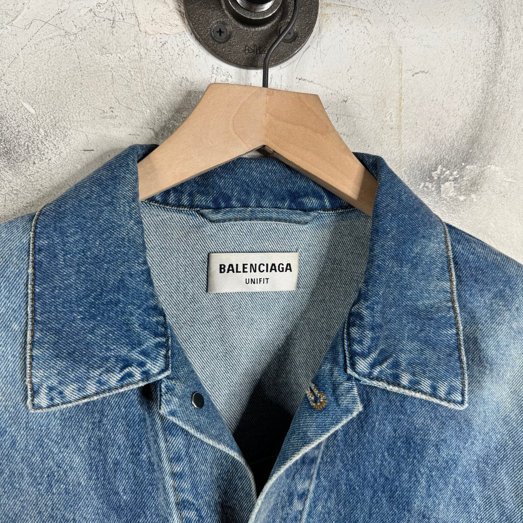 Balenciaga Sprayed Lightwash Denim Jacket