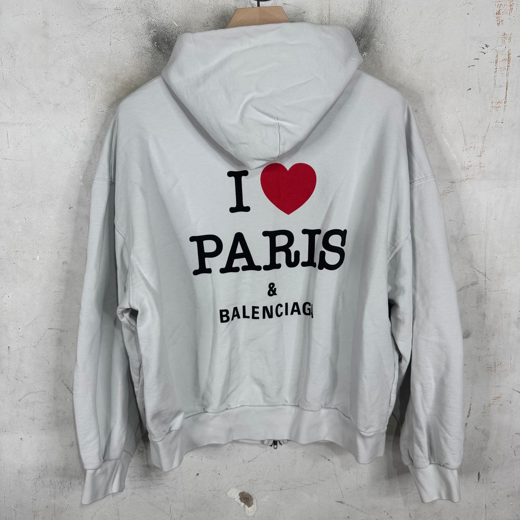 Balenciaga I Heart Paris Zip Hoodie