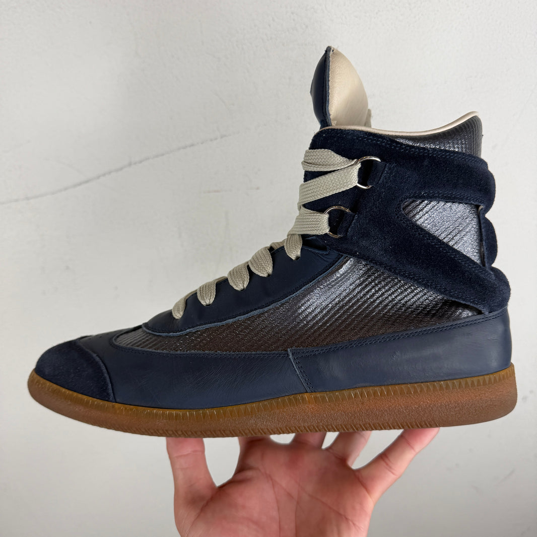 Margiela Navy Hi-Top Line 22 Sneakers
