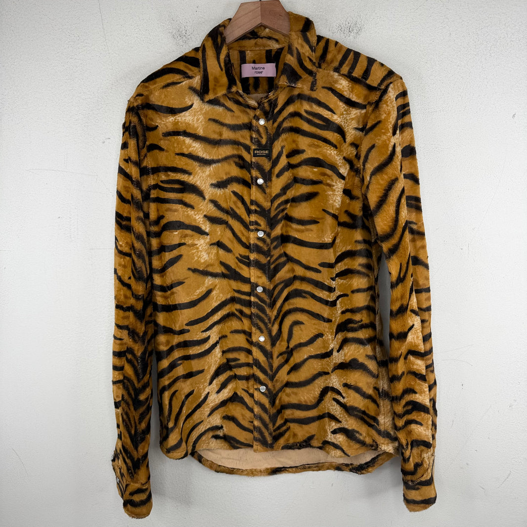 Martine Rose Tiger Faux Fur Overshirt