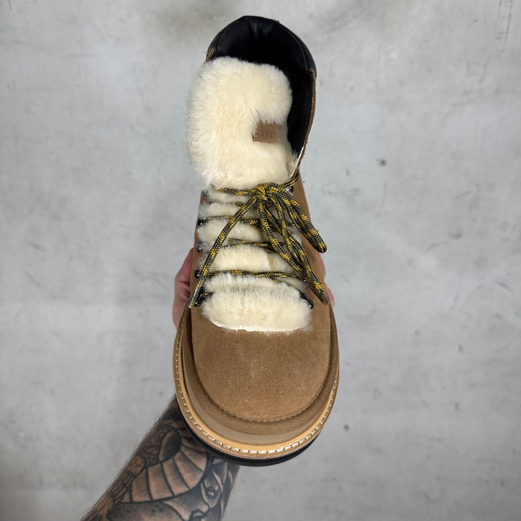 Sacai x Ugg Chestnut Fur Hiking Boot