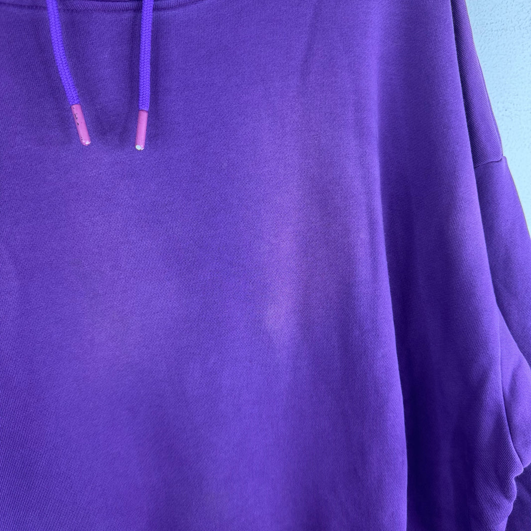 Martine Rose Purple Embroidered Back Logo Hoodie