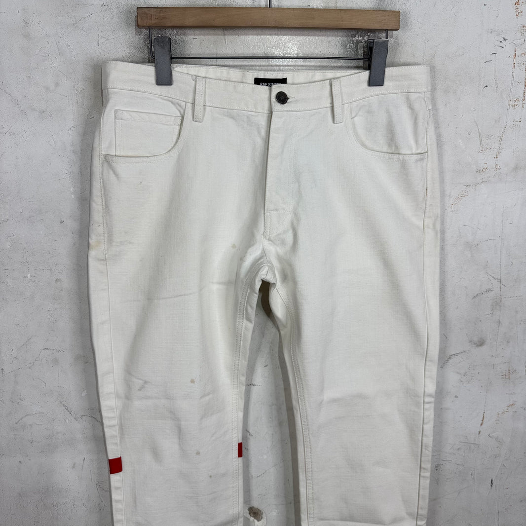 Raf Simons White TRNSFRM Strap Jeans