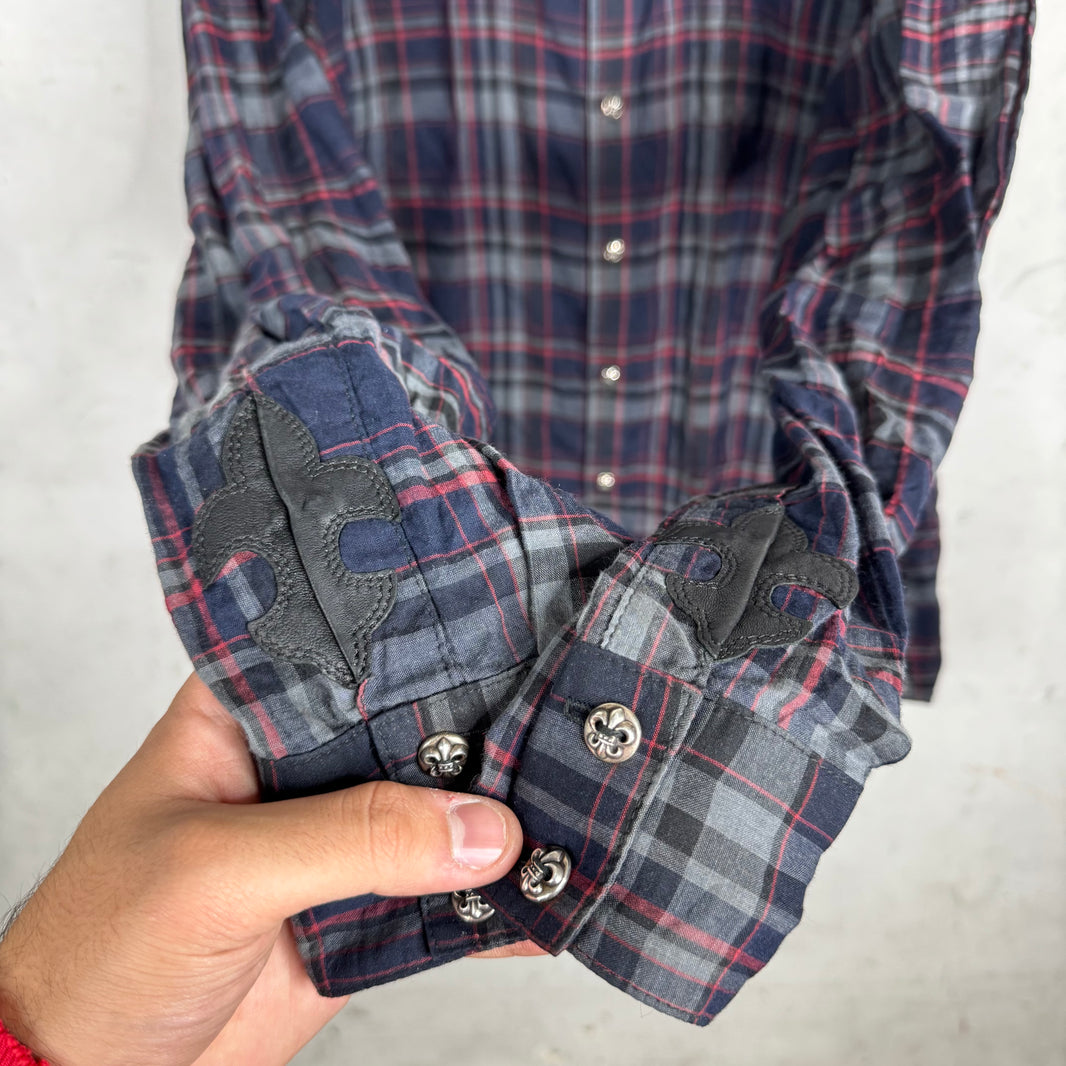 Chrome Hearts Thin Plaid Fleur Flannel