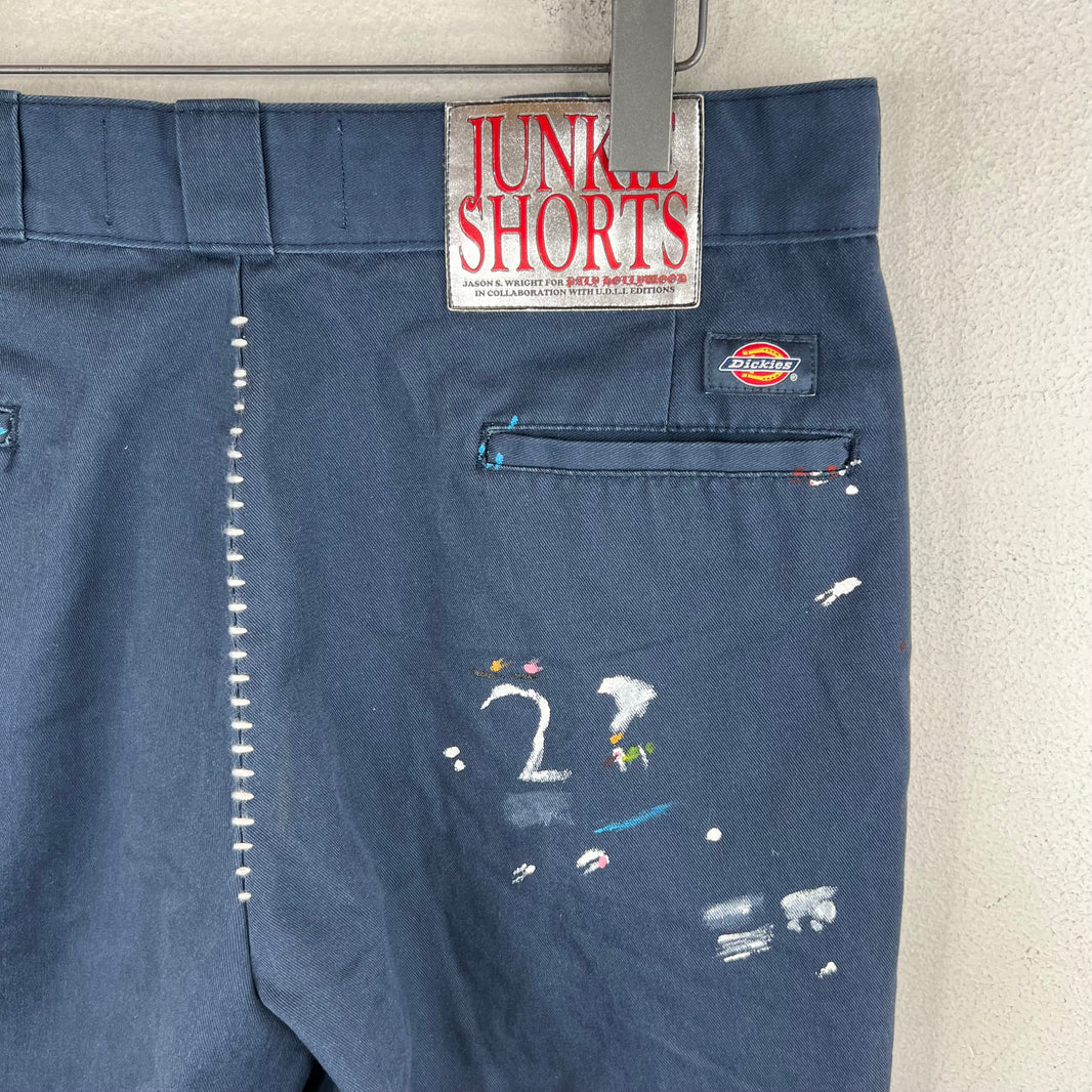 Paly Navy Paint Splatter Junkie Shorts