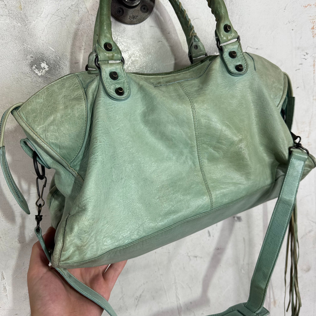 Balenciaga Teal City Bag