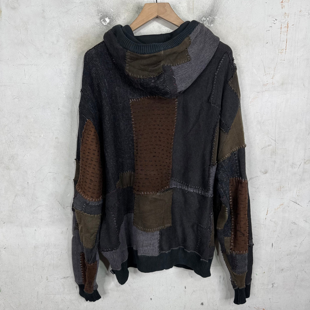 Supreme x Blackmeans Patchwork Knit Zip Hoodie