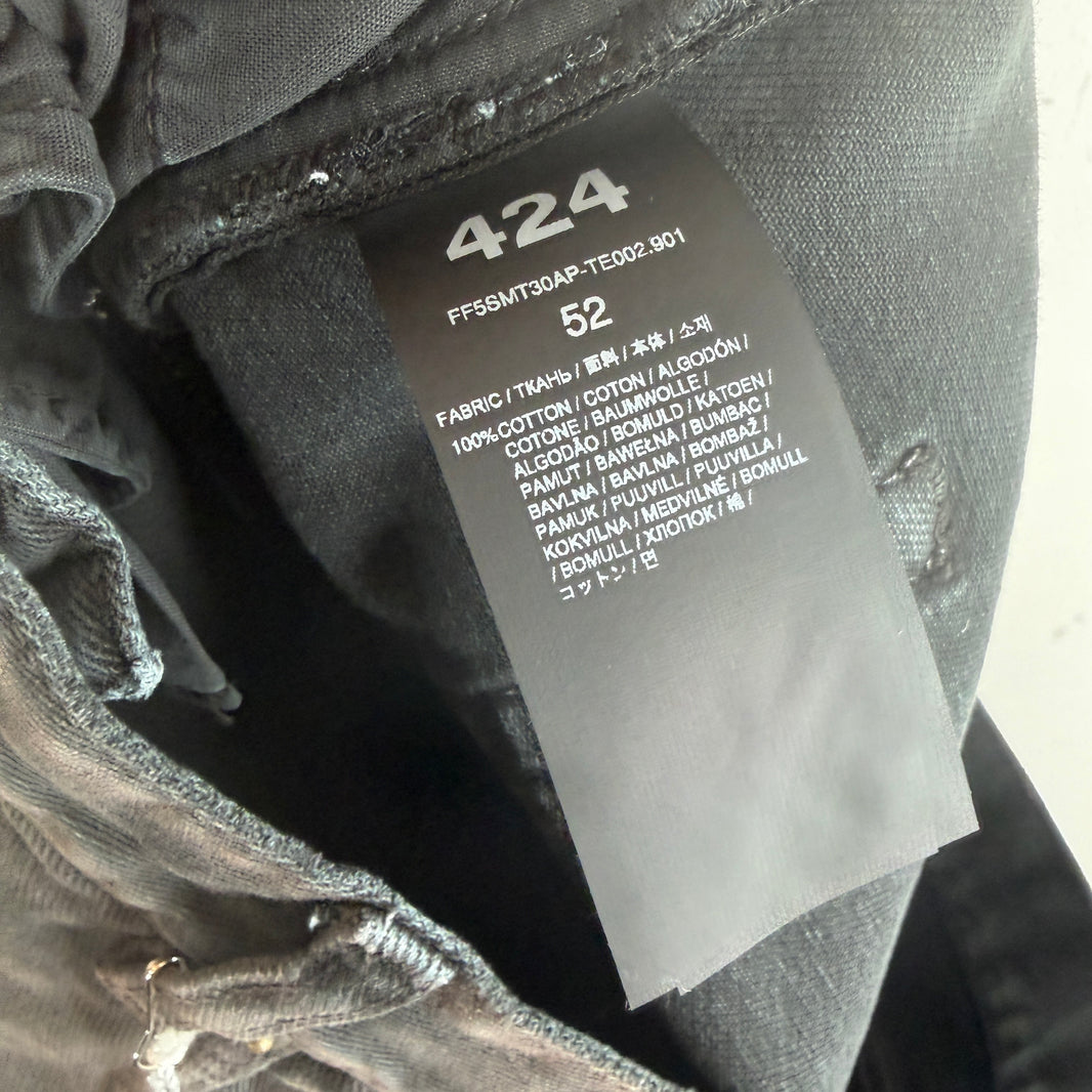 424 Washed Black Loose Denim Jeans