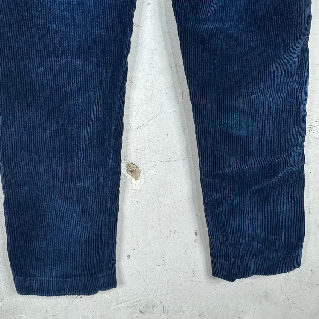 RRL Navy Corduroy Repaired Trousers