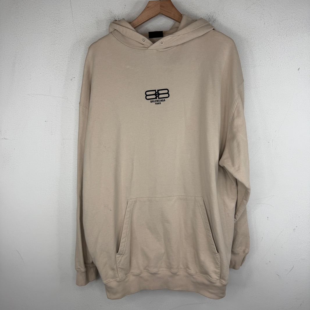 Balenciaga Beige BB Logo Hoodie
