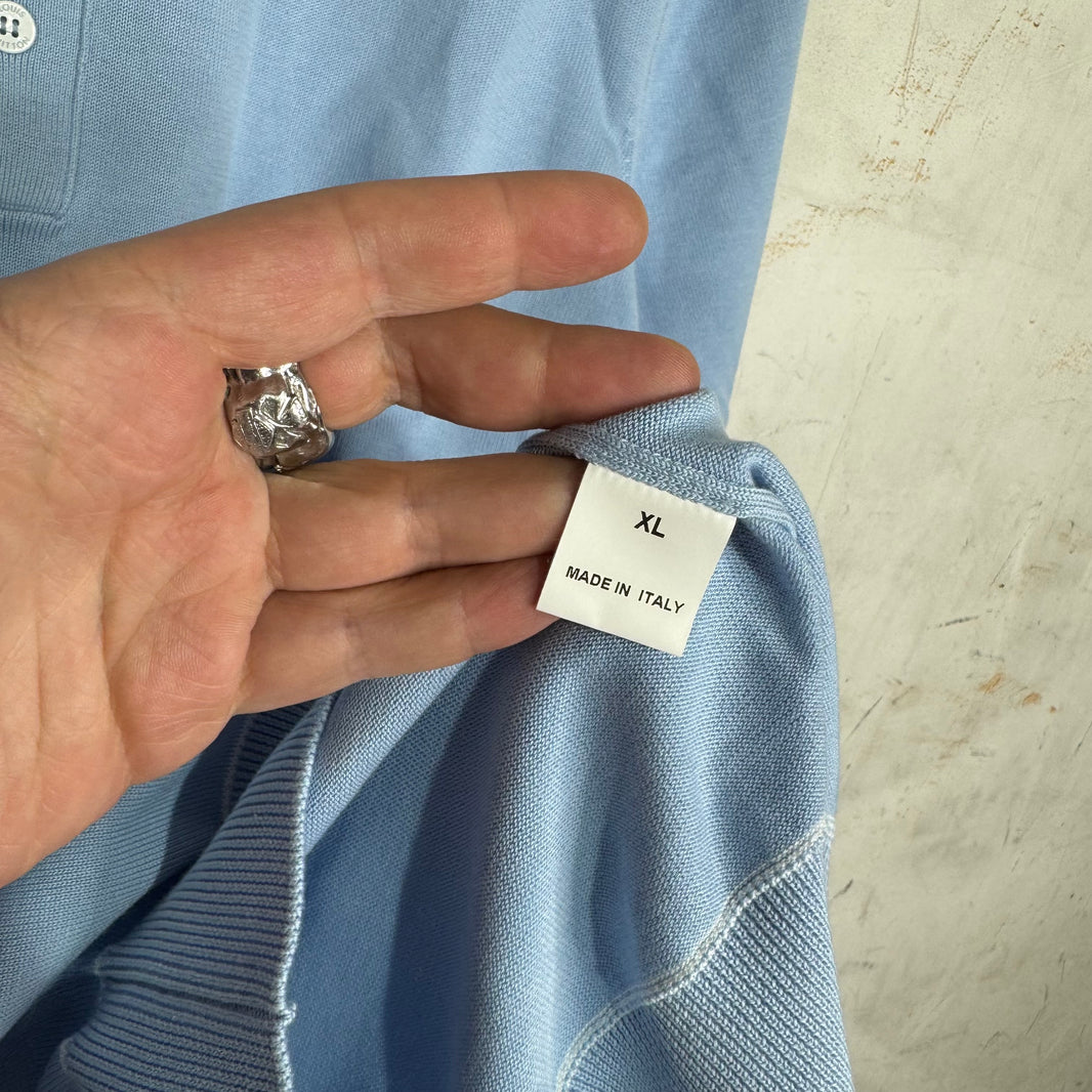Louis Vuitton Blue Uniformes Knitted Polo