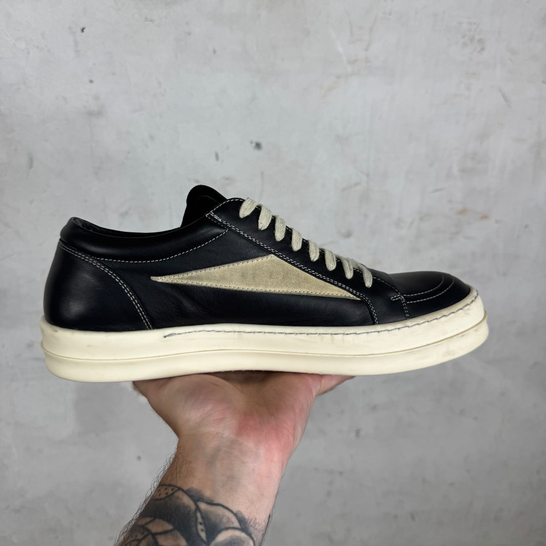 Rick Owens Black Leather Vans