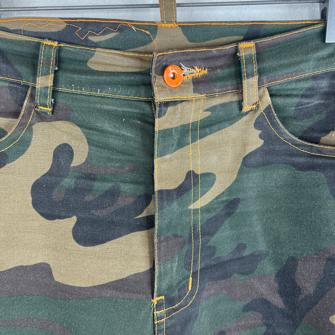 Endless Denim Camo Flared Jeans