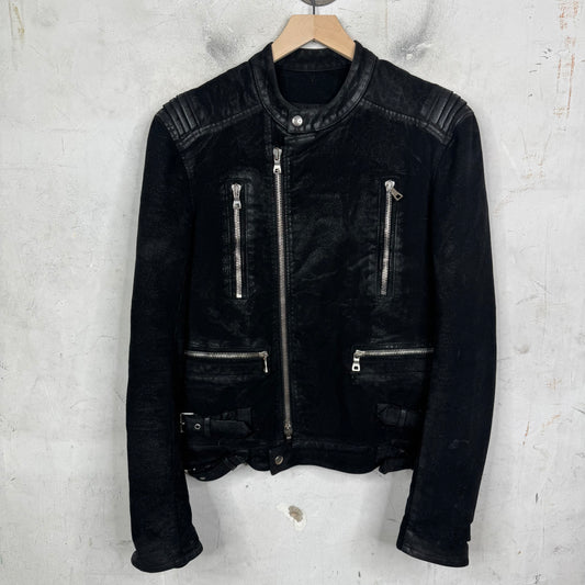 Balmain Brushed Twill Biker Jacket
