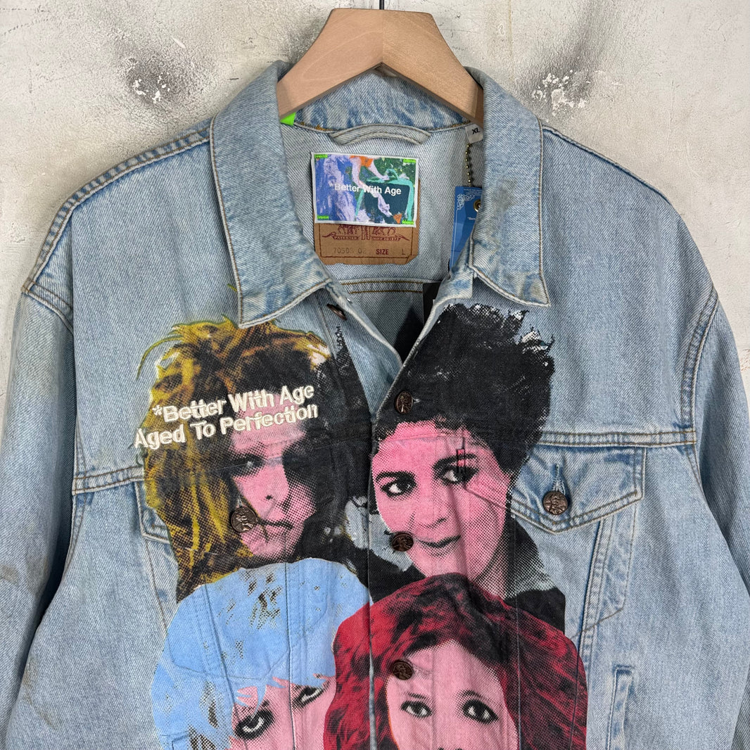 Better With Age Levis Printed Trucker Jacket