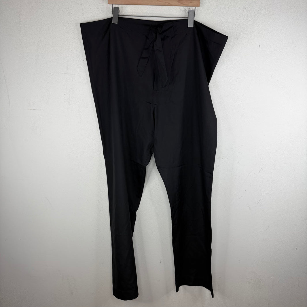 Margiela Thin Black Waist Tie Trousers
