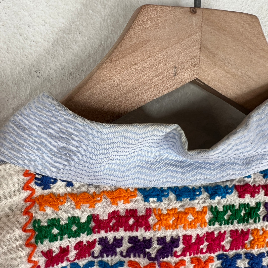 CDG Baby Blue Zigzag Pattern Button Up Shirt