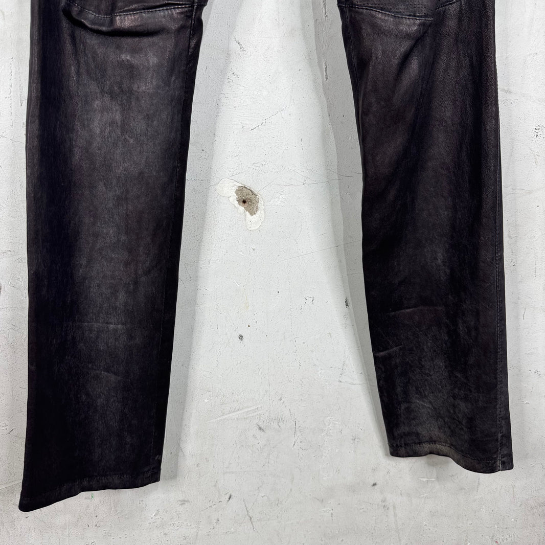 Balmain Leather Drawstring Pants