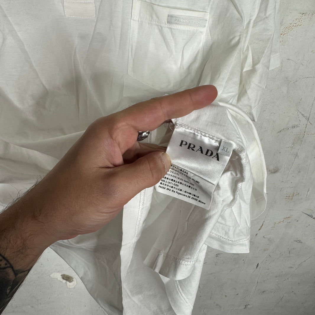 Prada White Polo Shirt
