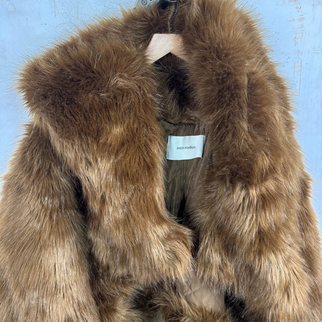 Entire Studios Faux Fur Hunch Cropped Jacket