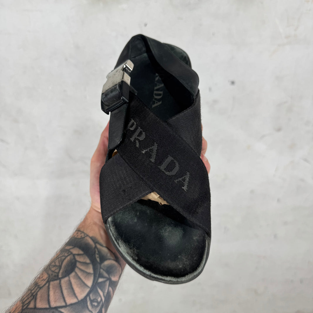 Prada Straped Logo Sandals