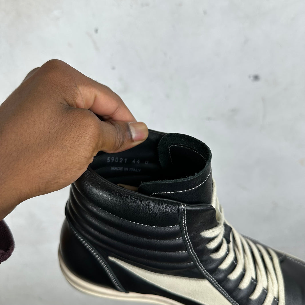 Rick Owens Leather High Vans
