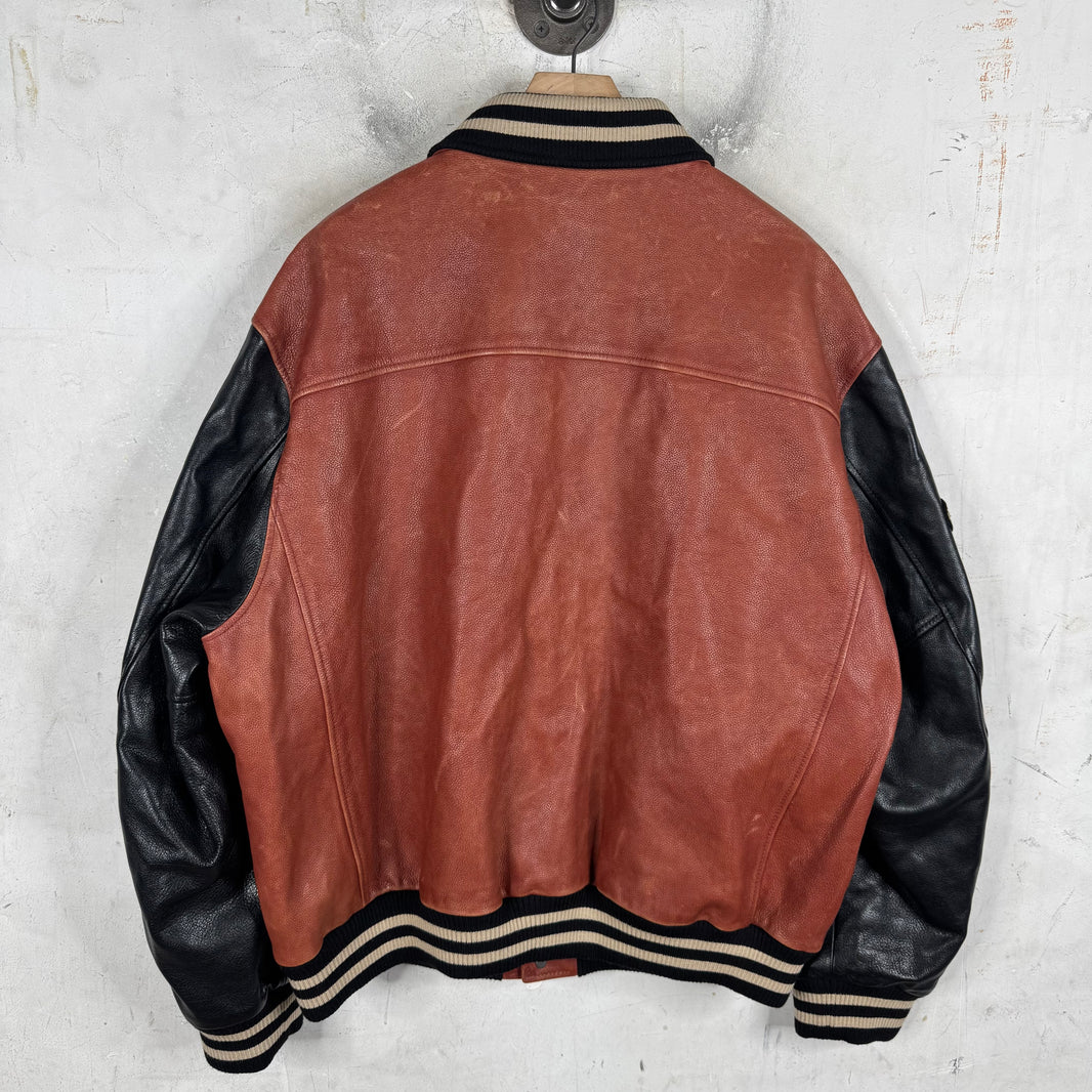 Celine Chenille Patched Leather Varsity