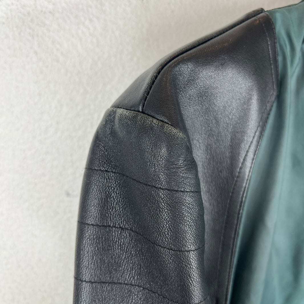 Margiela Nylon Leather Bomber Jacket