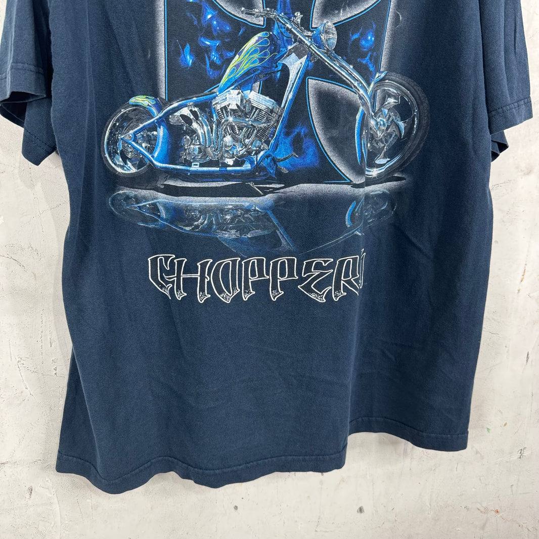 Vintage WCC Navy Skull Cross T-Shirt