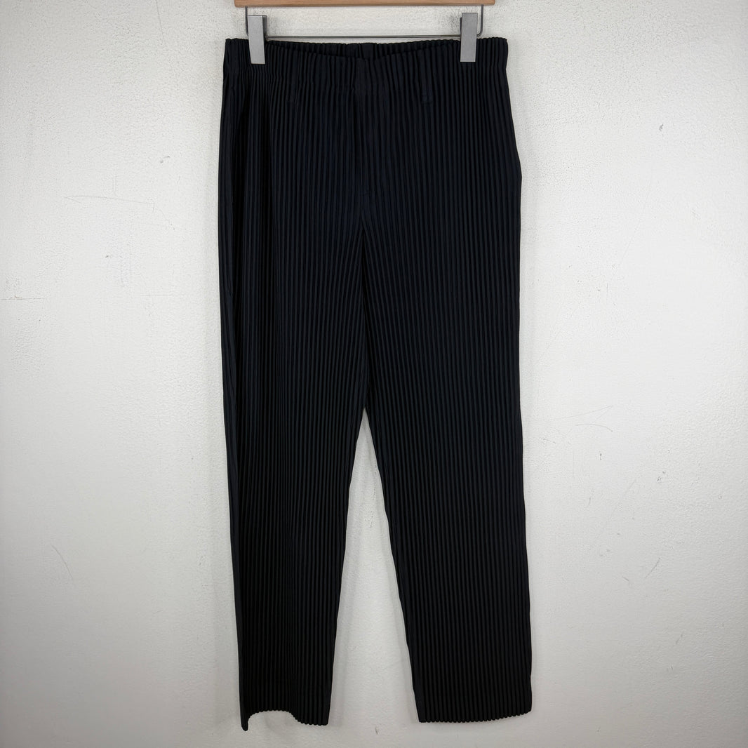Issey Miyake Navy Pleated Trousers