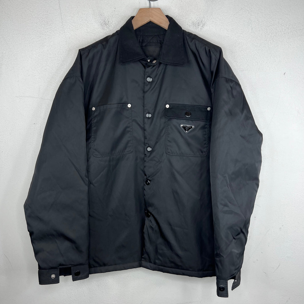 Prada Padded Snap Button Badge Jacket