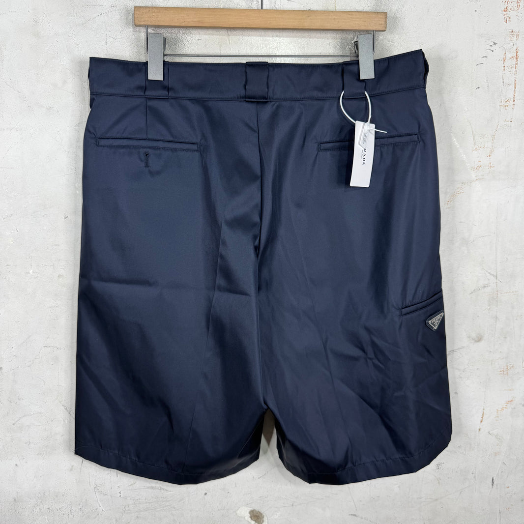 Prada Navy Nylon Shorts