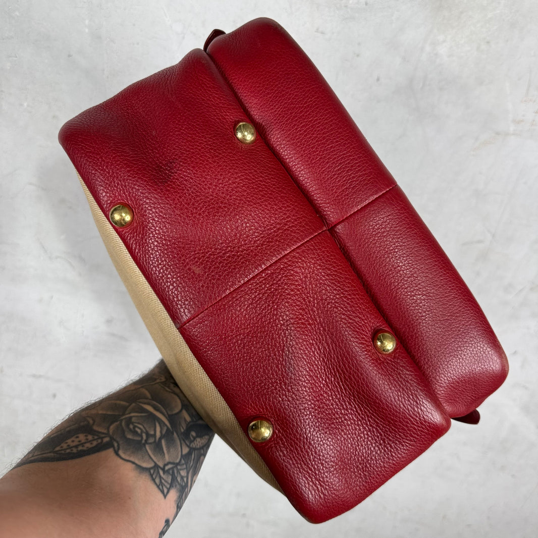 Hermes Victoria Toile Shoulder Bag