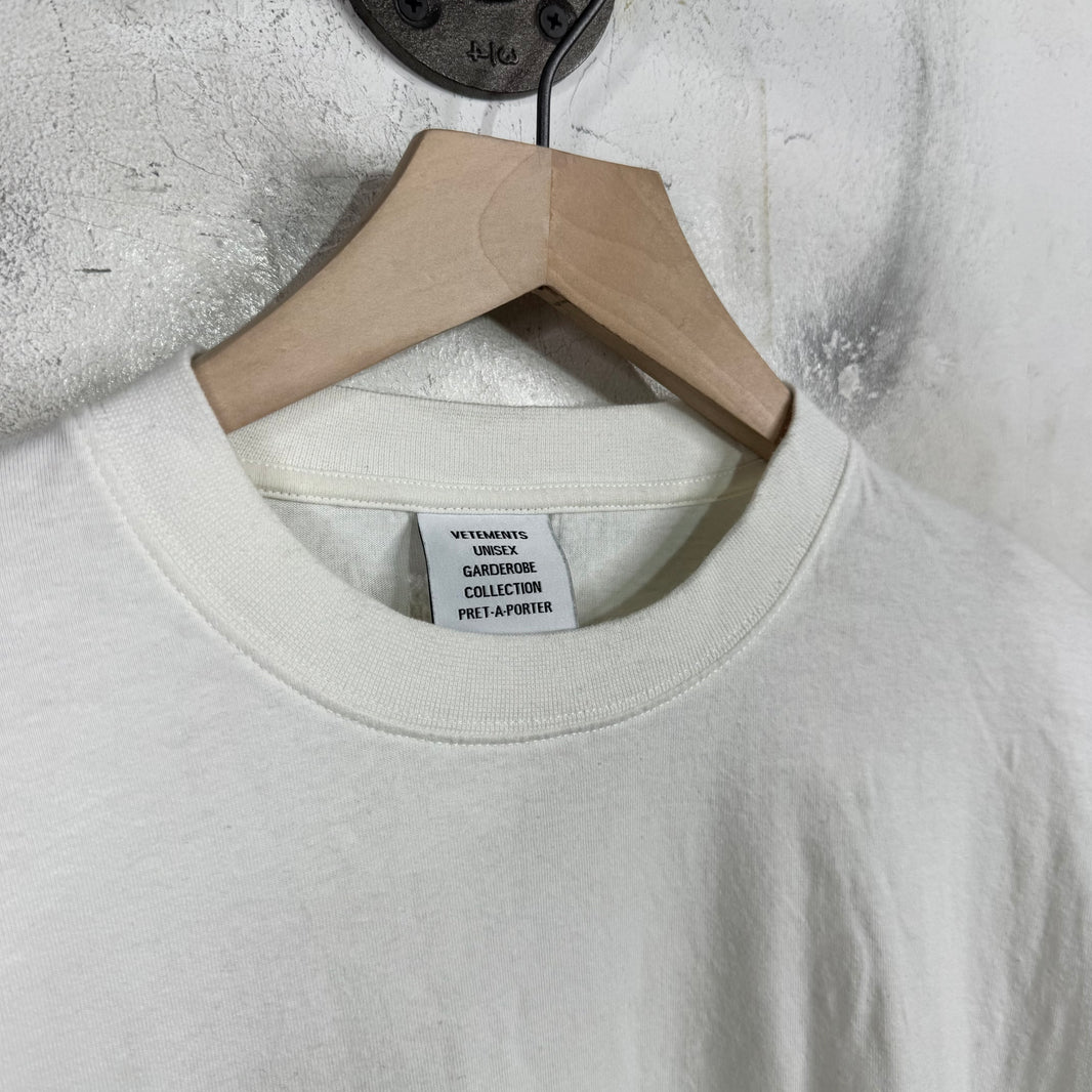 Vetements Hemmed Keeping Up W/ Gvaslias T-Shirt