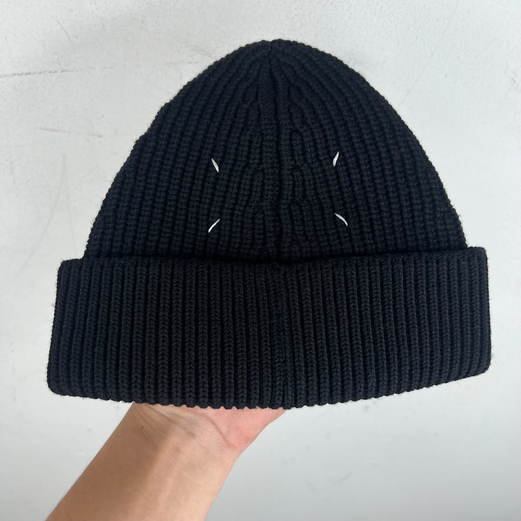 Margiela Black Stitch Knit Beanie