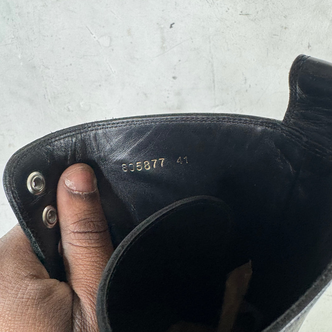 Balenciaga Tall Leather Stomper Boots