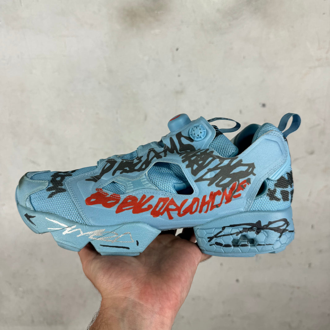 Vetements x Reebok Blue Grafitti Pumps