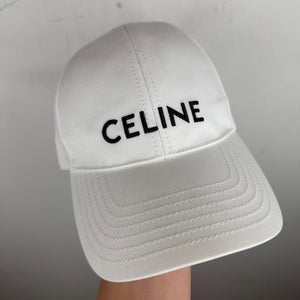 Celine White Logo Hat