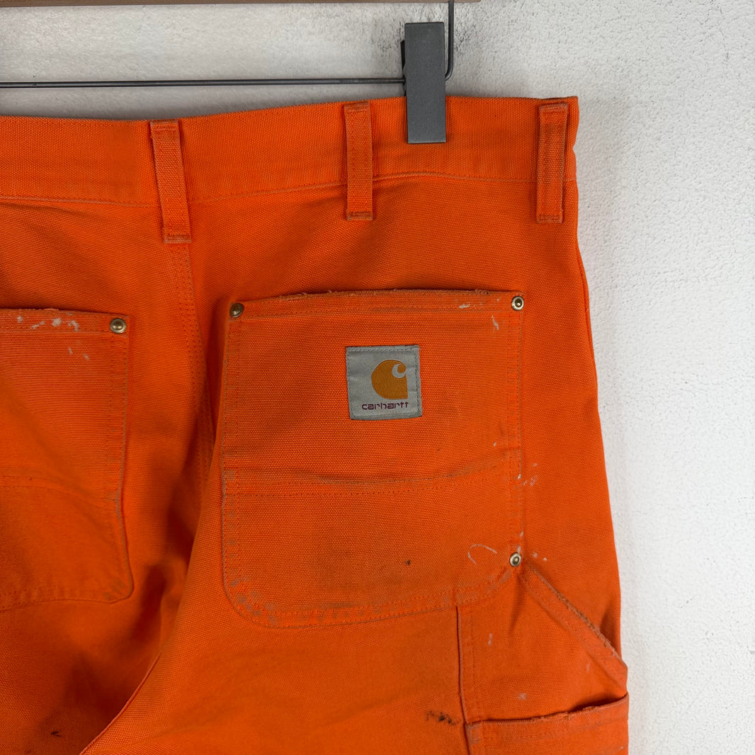 Heron Preston Carhartt Orange Double Knee Dungarees