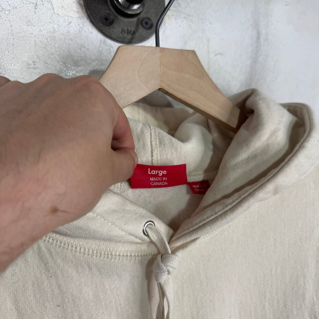 Supreme Cross Cream Box Logo Hoodie