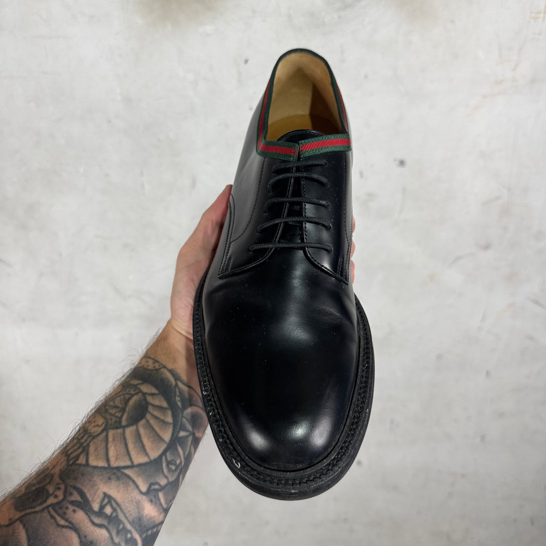 Gucci Striped Cuff Derbys