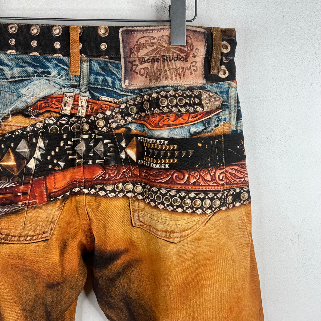Acne Studios Belted Trompe Jeans