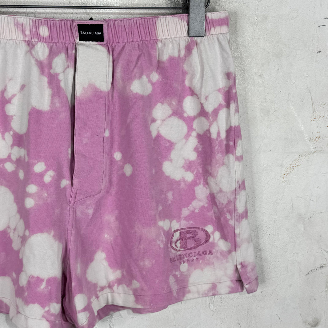 Balenciaga Pink Bleached Lounge Shorts