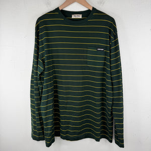 Miu Miu Green Striped L/S T-Shirt
